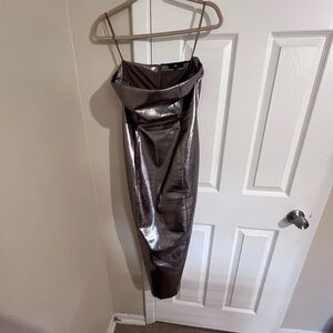 Metallic Strapless Dress